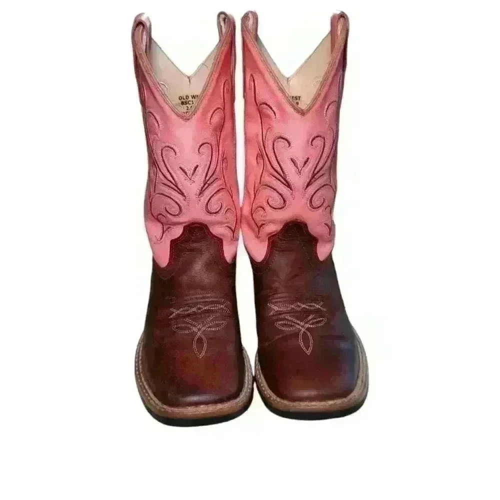 Old West Square Toed Boot - Picture 2 of 6